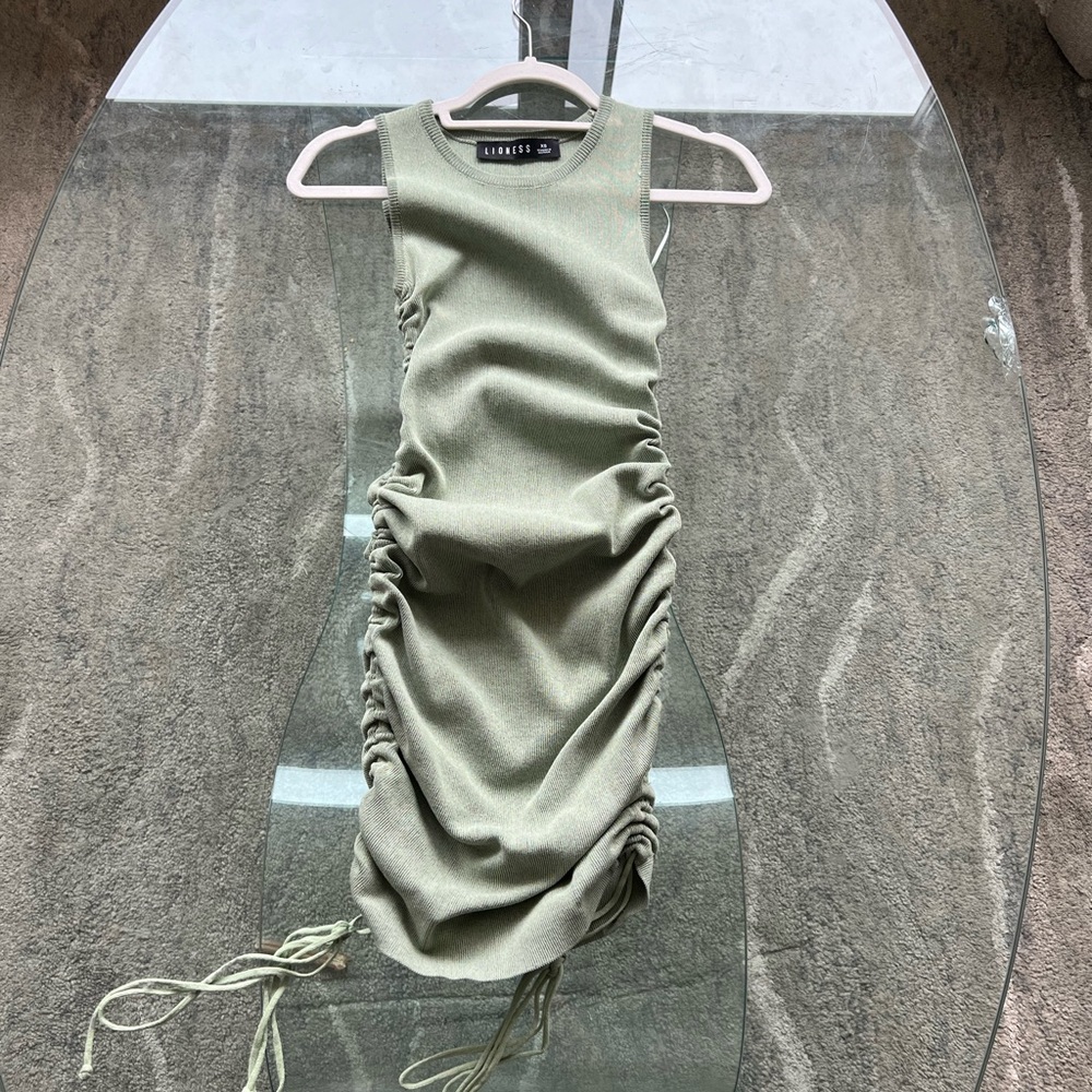 Green Adjustable Knit Dress